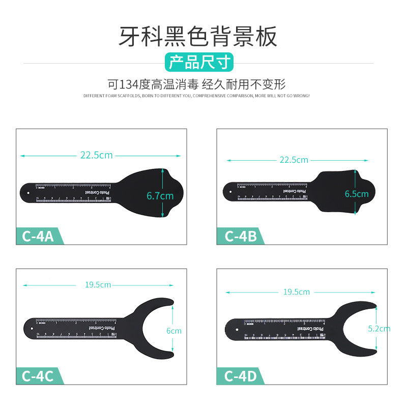 Dental tools, black background plate, orthodontic materials, retractor reflector, photo inside the mouth, photography, back plate wholesale