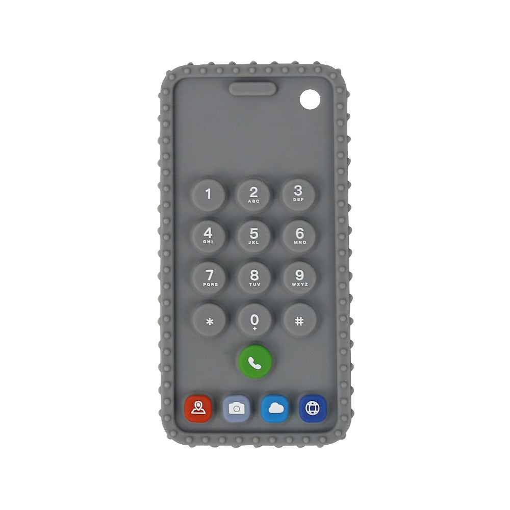 Baby Teether Toy Press Mobile Phone Toothpaste Food Grade Silicone Molar Stick Remote Control Baby Toy