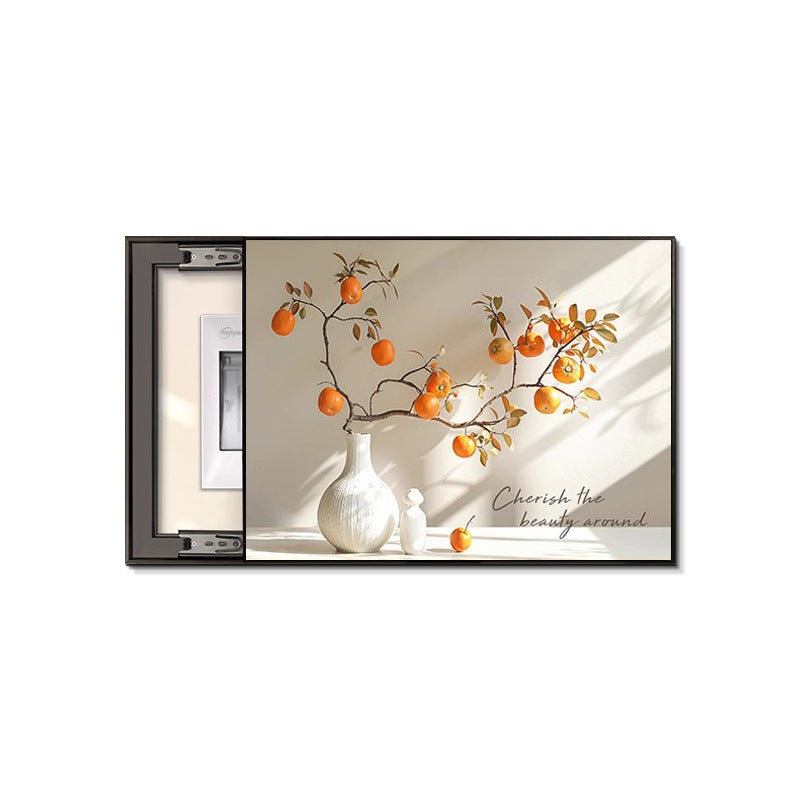 French cream air meter box decorative painting modern simple distribution box blocking hanging painting advanced sense 2025 new