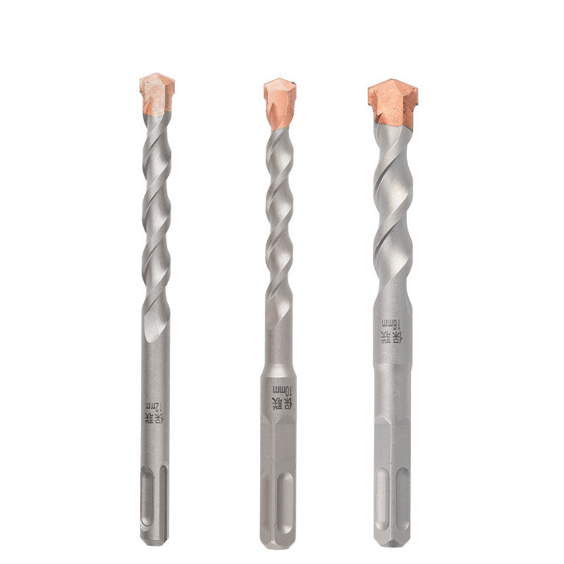 Tungsten steel long impact drill electric hammer drill bit concrete wall penetration square handle round handle drilling and slotting special rotating head