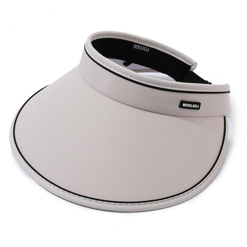 Summer sun protection hat Women's empty top hat Outdoor cycling UV protection sun protection hat Roof cover face brim