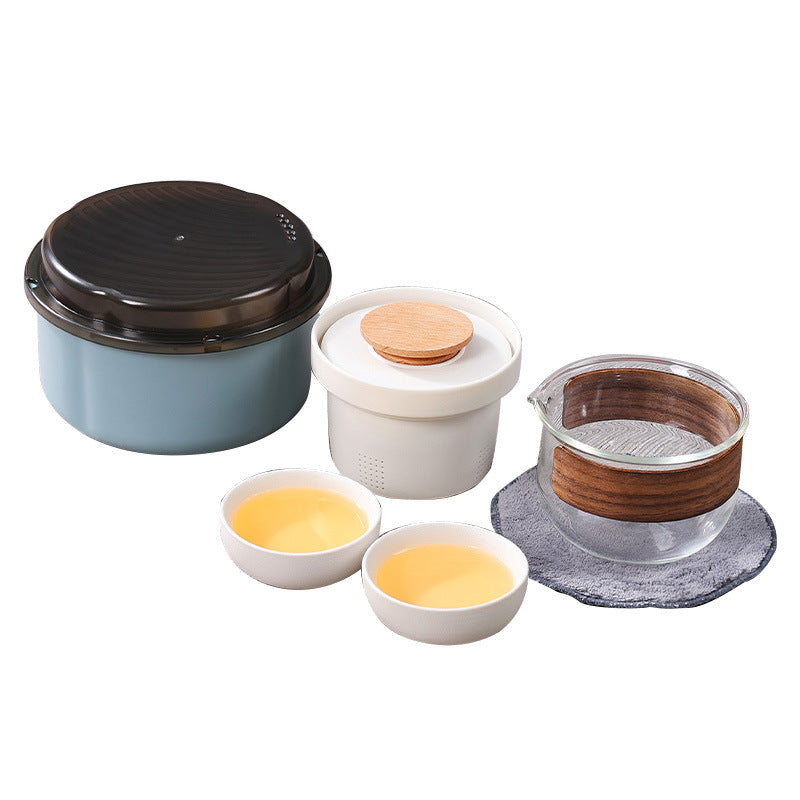 Portable travel tea set - outdoor camping quick cup - business souvenir - tea infuser - gongfu tea set gift