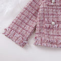 Girls' chic blouse - spring/autumn collection - korean style pink trendy light luxury baby cardigan