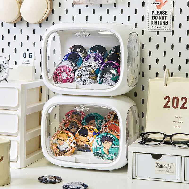 Badge Animation Bar Storage Box Dustproof Moisture-proof Shelf Peripheral Millet Standing Card Display Box Space Capsule