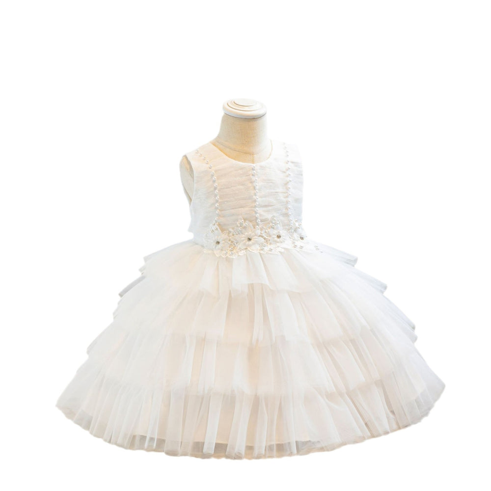 Ready-to-ship new children's formal dress, tulle princess gown, baby girl's first birthday banquet dress, flower girl dress