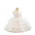 Ready-to-ship new children's formal dress, tulle princess gown, baby girl's first birthday banquet dress, flower girl dress