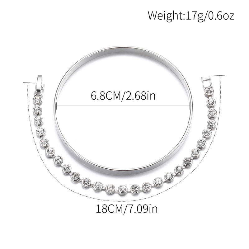 Wholesale alloy bracelets: european & american cross-border retro jewelry, fashionable gold diamond bracelets for women, polished simulated gold hand jewelry