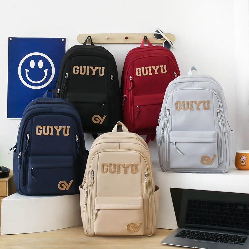 Primary and secondary school students schoolbag backpack cute cartoon campus four-piece schoolbag casual large-capacity outdoor backpack