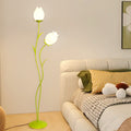 Creamy magnolia creative floor lamp - perfect for living room, sofa side, bedroom bedside, and floral ambiance decoration