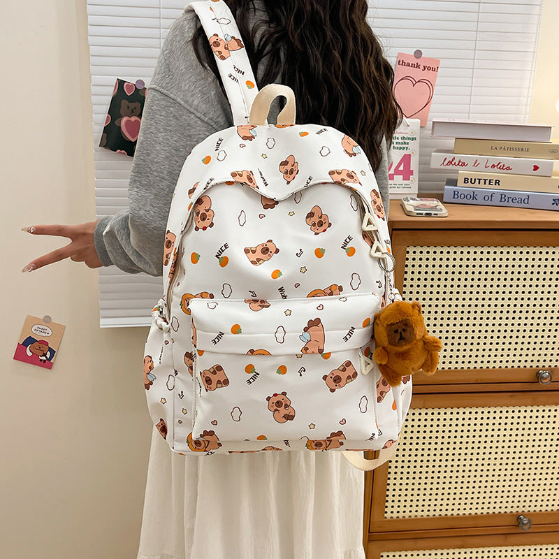 New printed cartoon children's backpack casual versatile primary and secondary school student schoolbag large-capacity junior high school student backpack