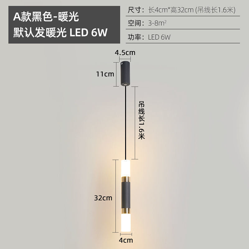 Chandelier bedside indoor bedroom lights ins Internet celebrities Nordic simple creative small personality restaurant bar lighting