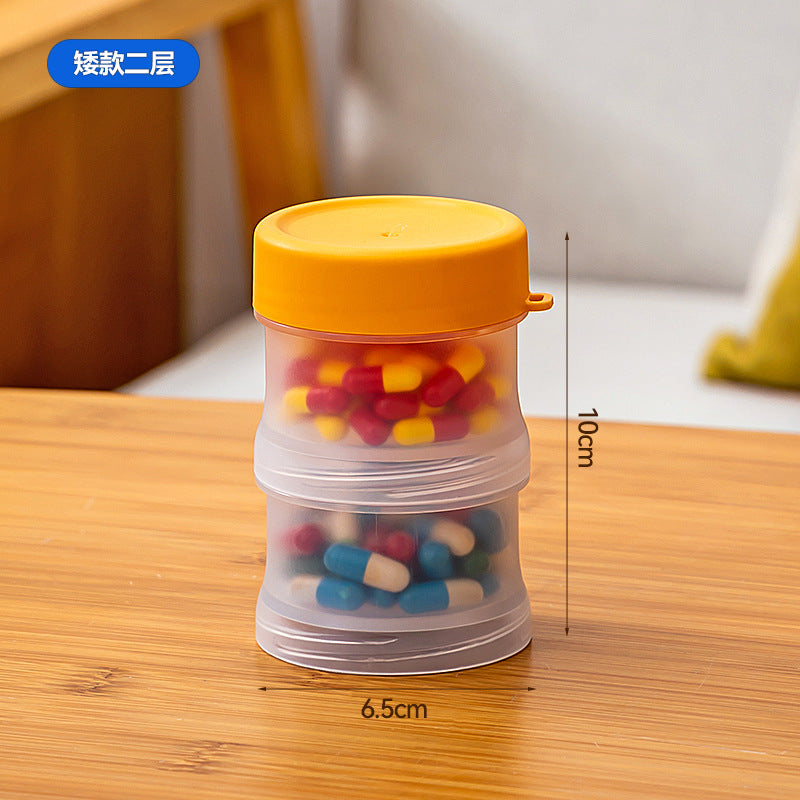 Mini grid storage box, small drug drug storage box, household classification in seven days, portable medicine box dispenser