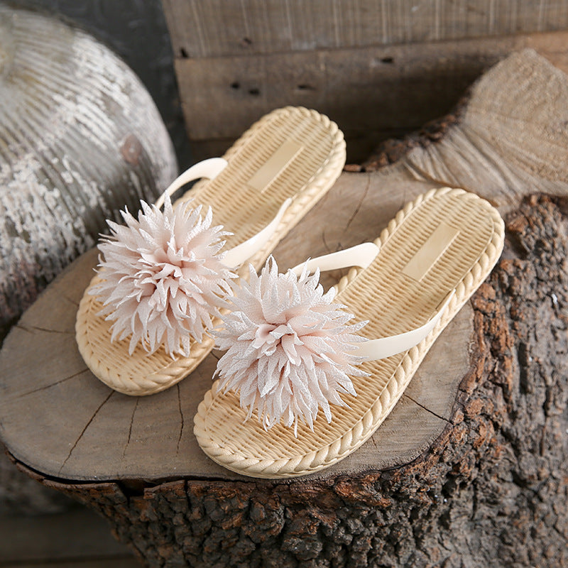 Super fairy flip-flops women's summer outing new arrivalflowers sandals lightweight non-slip daily home casual sandals