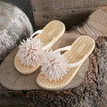 Super fairy flip-flops women's summer outing new arrivalflowers sandals lightweight non-slip daily home casual sandals