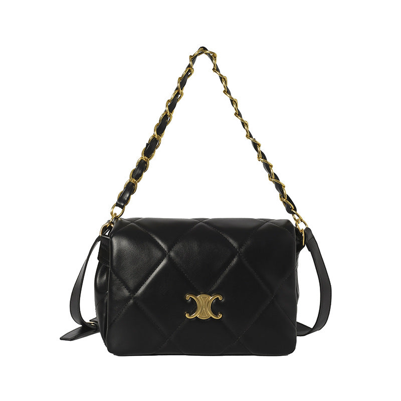 Fall and winter new small square bag for women 2025 popular rhombus chain handbag high-end shoulder crossbody bag trendy handbag