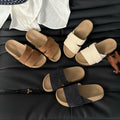 Minimalist chic platform thong sandals - women's 2026 summer new arrivals - outdoor wear, criss-cross strap, slip-on sandals