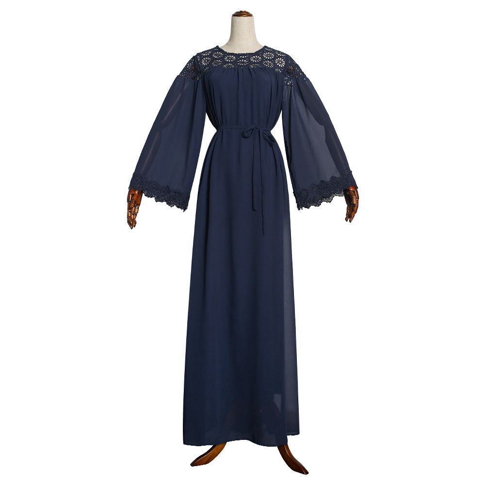 Ebey   fashionexport african plus size women's round neck socialite cut outsummerdress
