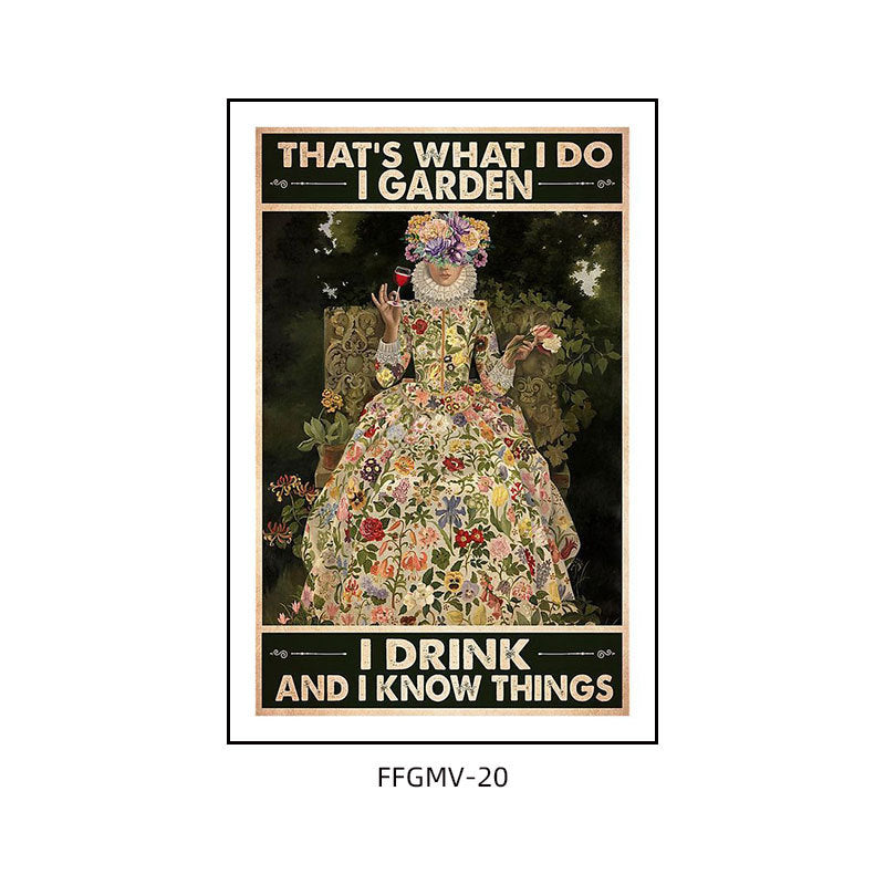 Bar decoration painting retro music dining bar restaurant KTV box hanging painting cafe clear bar abstract beautiful woman mural