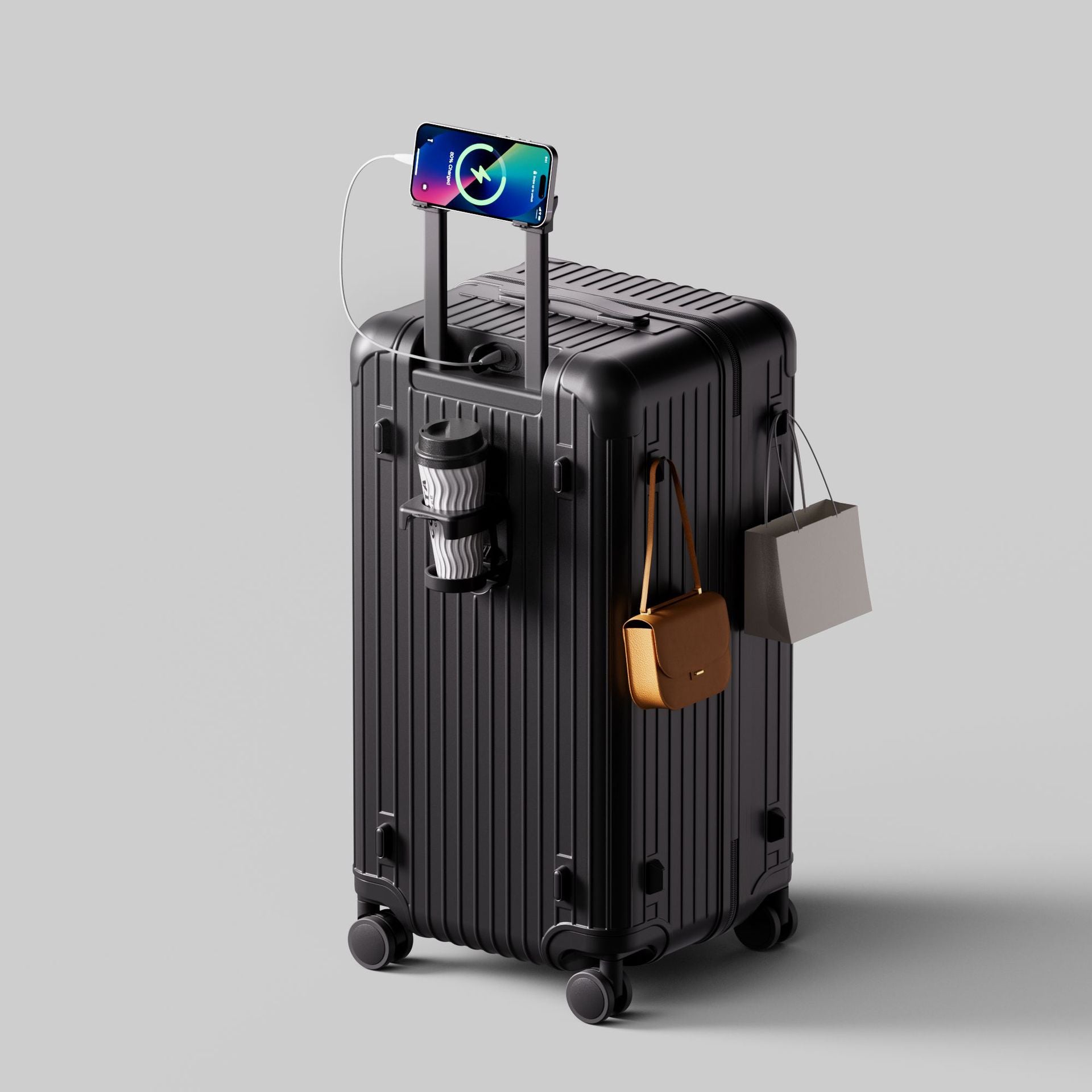 Large capacity 37-point trolley case 30-inch suitcase Thickened suitcase Anti-drop explosion-proof password box Wrapped leather box