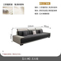 Nordic tech fabric sofa - modern living room set with latex chaise lounge - minimalist luxury for small spaces