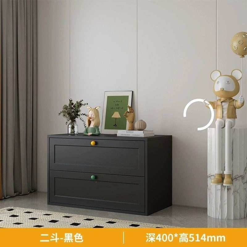 Iron chest of drawers bedroom storage cabinet living room side cabinet modern home steel storage drawer cabinet bedside cabinet