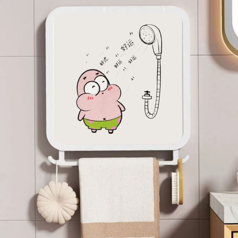 Bathroom mural clothes folding storage box toilet storage rack punch-free bathroom bathroom storage cabinet