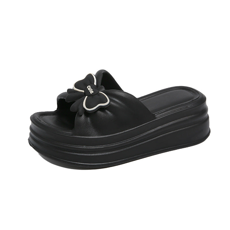Women's thick-soled slippers: new height-increasing, non-slip, outdoor/indoor eva platform slides - comfortable thong sandals