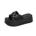 Women's thick-soled slippers: new height-increasing, non-slip, outdoor/indoor eva platform slides - comfortable thong sandals