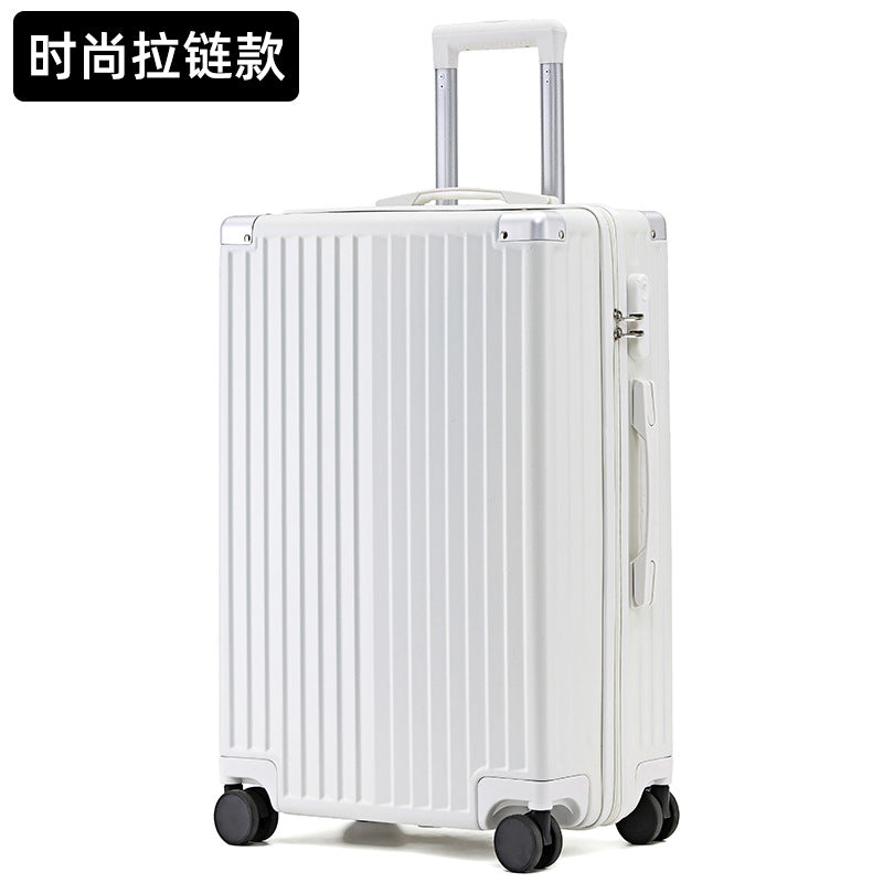 New high-value suitcase female trolley case aluminum frame universal wheel suitcase male student password case 24 leather cases