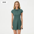 Summer midi dress women's waist slimming tennis dress comfortable breathable short sleeve sports yoga dress dss068