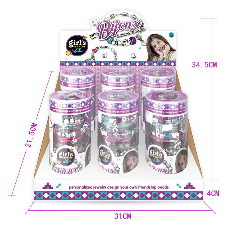 Cross-border  girl DIY bracelet beaded toy creative jewelry 6-12 year old girl bracelet beaded gift box
