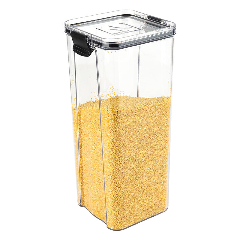 One piece of delivery PET kitchen transparent food sealed jar square moisture-proof sealed jar grain storage box