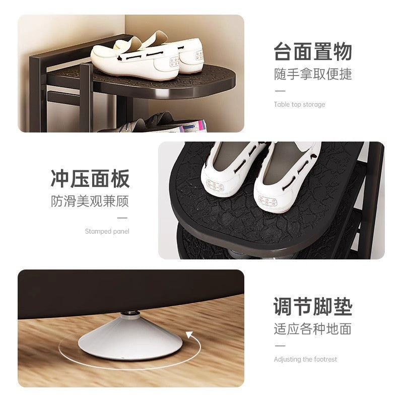 Simple metal shoe rack, small narrow shoe rack, dormitory occupies a small entrance, multi-layer shoe storage shoe rack outside the corridor