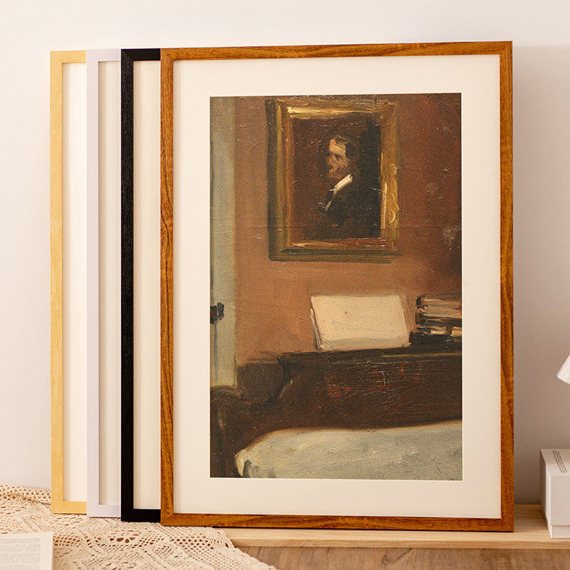 Solid wood DIY puzzle photo frame custom square mounted wall sketch picture frame A3A48K4K poster frame wholesale