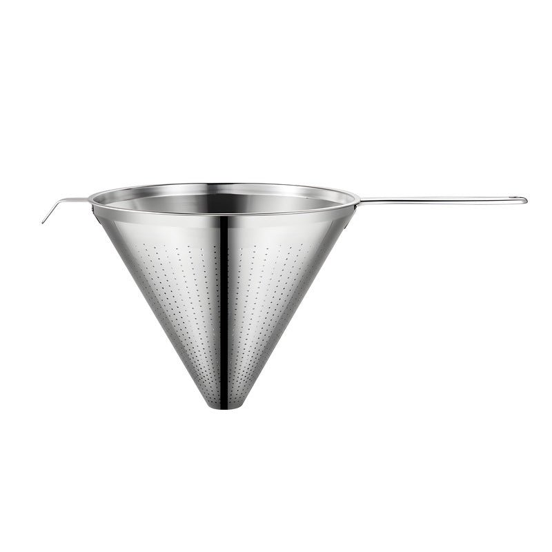 304 stainless steel long-handled funnel - household oil drainer, filter, wine pourer, coffee & soy milk residue cone - fine mesh filter