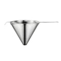 304 stainless steel long-handled funnel - household oil drainer, filter, wine pourer, coffee & soy milk residue cone - fine mesh filter
