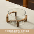 Glass fruit bowl salad bowl with stand - ideal for hotel reception, ktv buffets, home use, welcome snacks, candy storage, and fruit serving