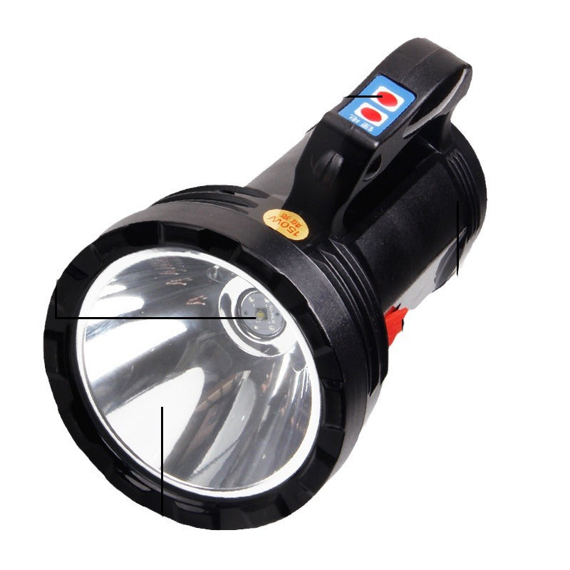 Cross mirror upgrade power bank outdoor strong light searchlight LED charging flashlight 20 watt hole hole portable light