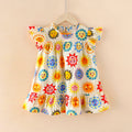 Spring sweet girls' and boys' cartoon print cotton a-line dress - wholesale & dropshipping available