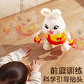 Electric little lucky rabbit baby toy - dancing, head-up training doll for infants 0-1 year old newborns