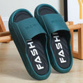 2024 new korean style men's slippers - trendy outdoor & indoor, bathroom-friendly, non-slip, thick-soled, wear-resistant men's sandals