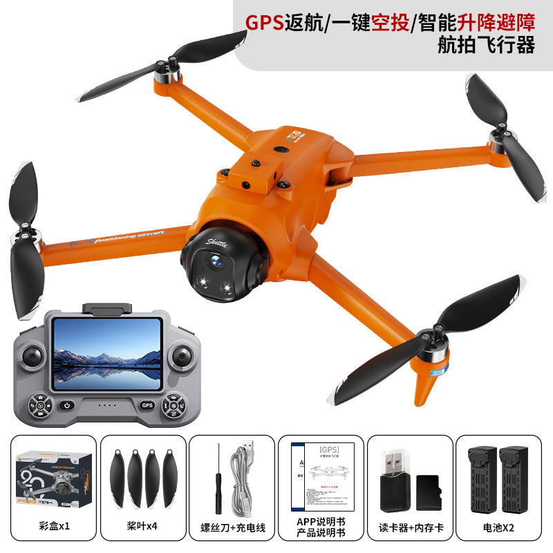 Ae20 drone gps return-to-home hd aerial photography aircraft with obstacle avoidance, altitude hold, and airdrop 4.5inch screen remote control aircraft