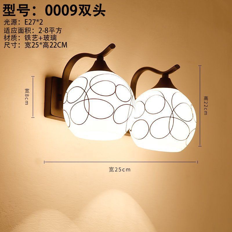 Nordic wall lamp bedroom bedside lamp modern casual creative hotel aisle lamp living room corridor wall lamp staircase lamp