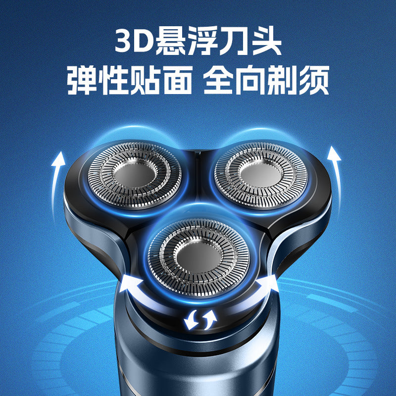 electric shaver for men, quick charge beard trimmer, usb rechargeable portable shaver, full body washable razor