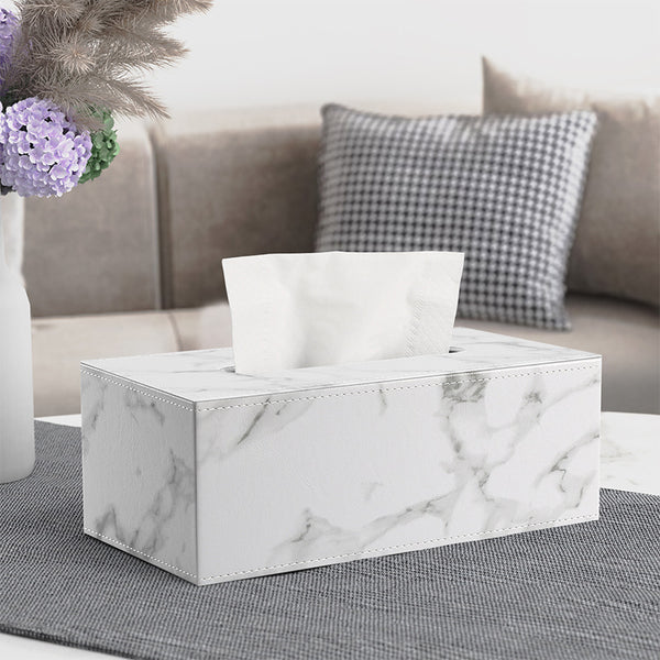 Tissue Box Living Room Premium Coffee Table Paper Box Hotel Paper Box Dining Room Living Room Household Light Luxury Leather Paper Tissue Box
