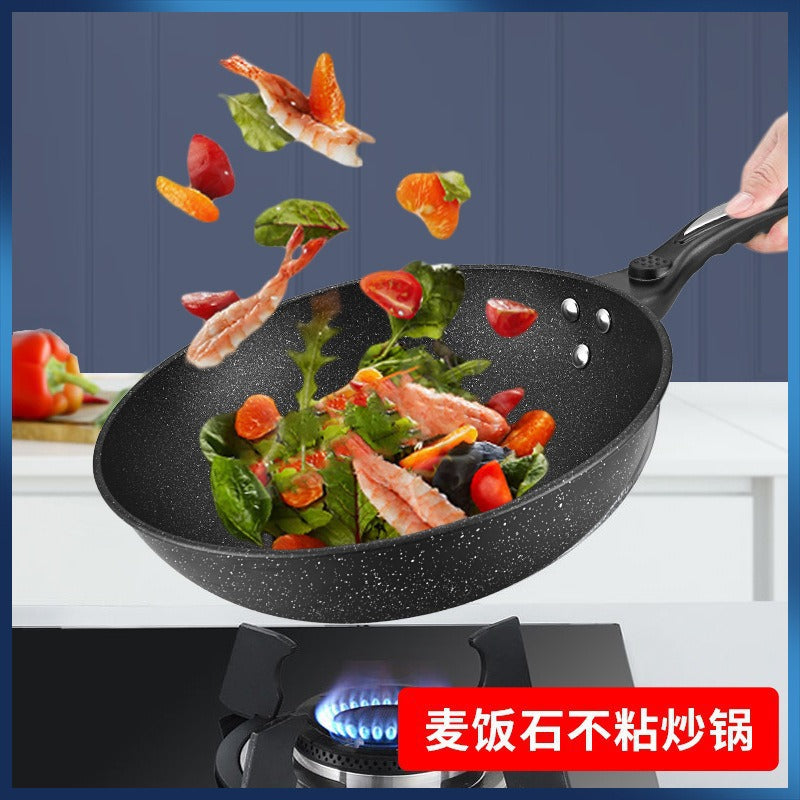 Cross-border wholesale Korean household wok pan set gift pot non-stick wok iron pan