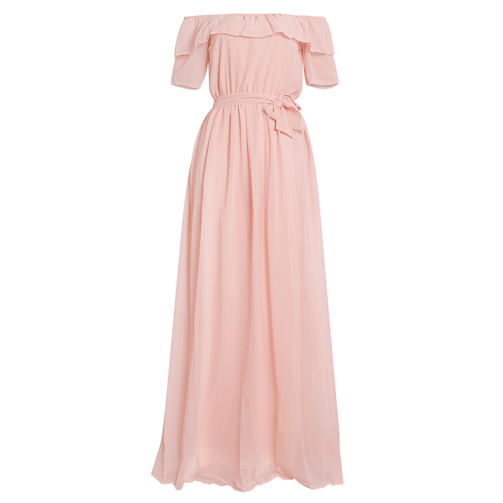 sourcing:  new african-style one-shoulder chiffon dress - plus size bridesmaid dress for