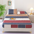 New arrival high weight brushed quilted bed sheet pure color washed cotton mattress protector cotton thickened bed cover bed cover