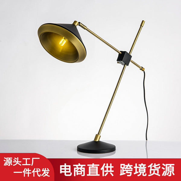 Postmodern designer creative desk lamp Nordic simple model room bedroom bedside metal reading office desk lamp