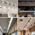 Zoomable led track light, commercial shop rail light, adjustable focus, restaurant spotlight, surface mounted ceiling spotlight